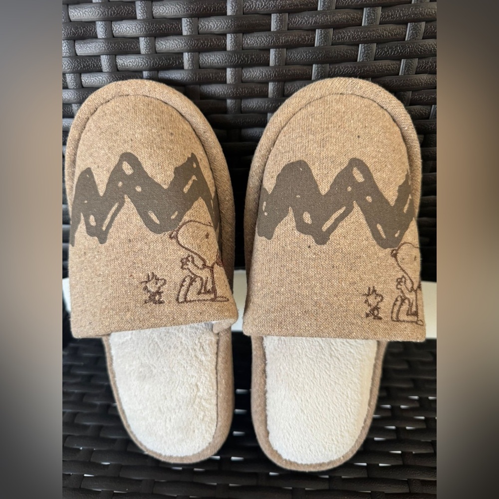 soft cozy snoopy peanuts brown home slippers